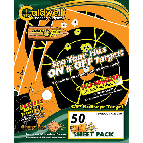 Avec les cibles Orange Peel® de Caldwell®, repère tes impacts facilement grâce à la technologie flake-off, même à longue distance. Idéal pour tous les tireurs!