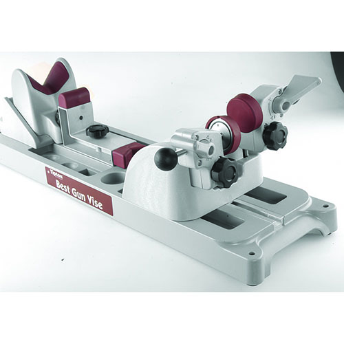 Der Tipton Best Gun Vise™ ist perfekt für die Wartung deiner Feuerwaffen, anpassbar für verschiedene Modelle und aus hochwertigem, lösungsmittelbeständigem Material.