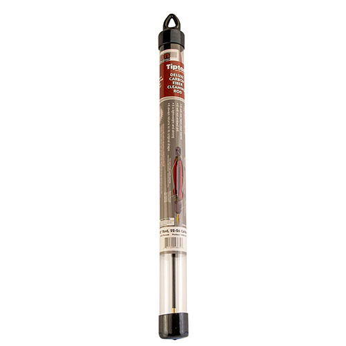 Il cleaning rod in carbonio Tipton è resistente, non graffia le canne e presenta un manico ergonomico che ruota su cuscinetti, ideale per un uso professionale.