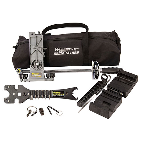 Das Wheeler Delta Series AR Armorers Essentials Kit bietet alle wichtigen Werkzeuge für den Bau, die Reparatur und die Wartung von AR-15/M16 Gewehren.