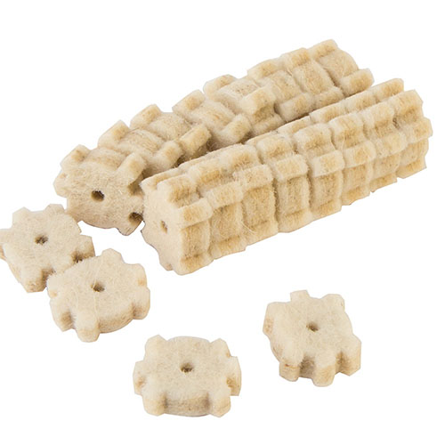 Simplifie le nettoyage de ton fusil avec les pads de nettoyage Wheeler Delta Series, en laine compressée, conçus pour s'adapter parfaitement à la star chamber.