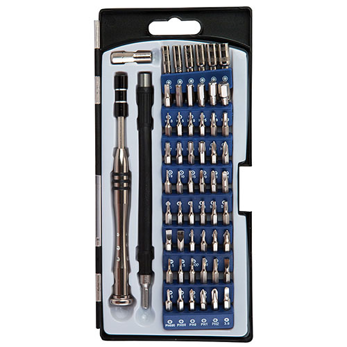 Das Wheeler Precision Micro Screwdriver Set enthält 58 Teile und kommt in einem organisierten Trage-/Aufbewahrungskoffer – perfekt für präzise Arbeiten!