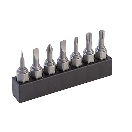Mit dem Wheeler Multi-Driver Tool Pen hast du 6 Bits immer griffbereit. Der Aluminiumgriff ermöglicht schnellen Wechsel und eine praktische Aufbewahrung für 7 zusätzliche Bits.