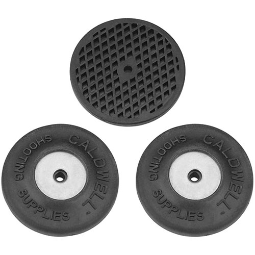 Die Caldwell BR Feet bieten eine stabile, rutschfeste Lösung, die deine Shooting Bench schützt und das Kratzen der spitzen Metallfüsse verhindert.