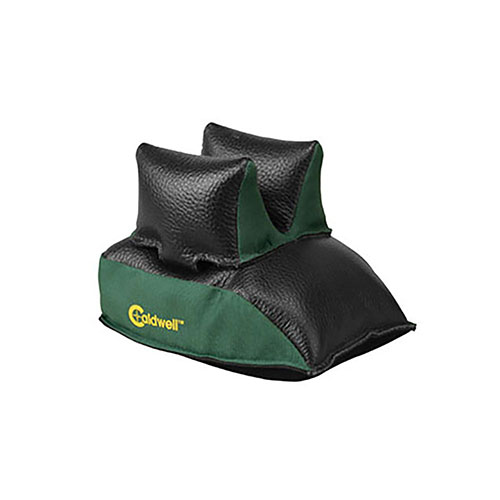 Die Caldwell Universal Rear Shooting Bags bieten eine sichere Ablage durch hochwertiges Leder und formstabilen Polyester, kompatibel mit den meisten Frontrests.