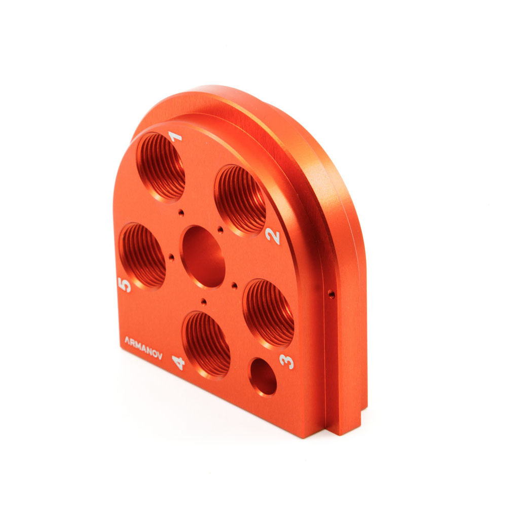 Der ARMANOV Dillon 650 Toolhead bietet Zero Play und Free Float für perfekte Ausrichtung deiner Hülsen, was zu präziserer und konzentrischer Munition führt.