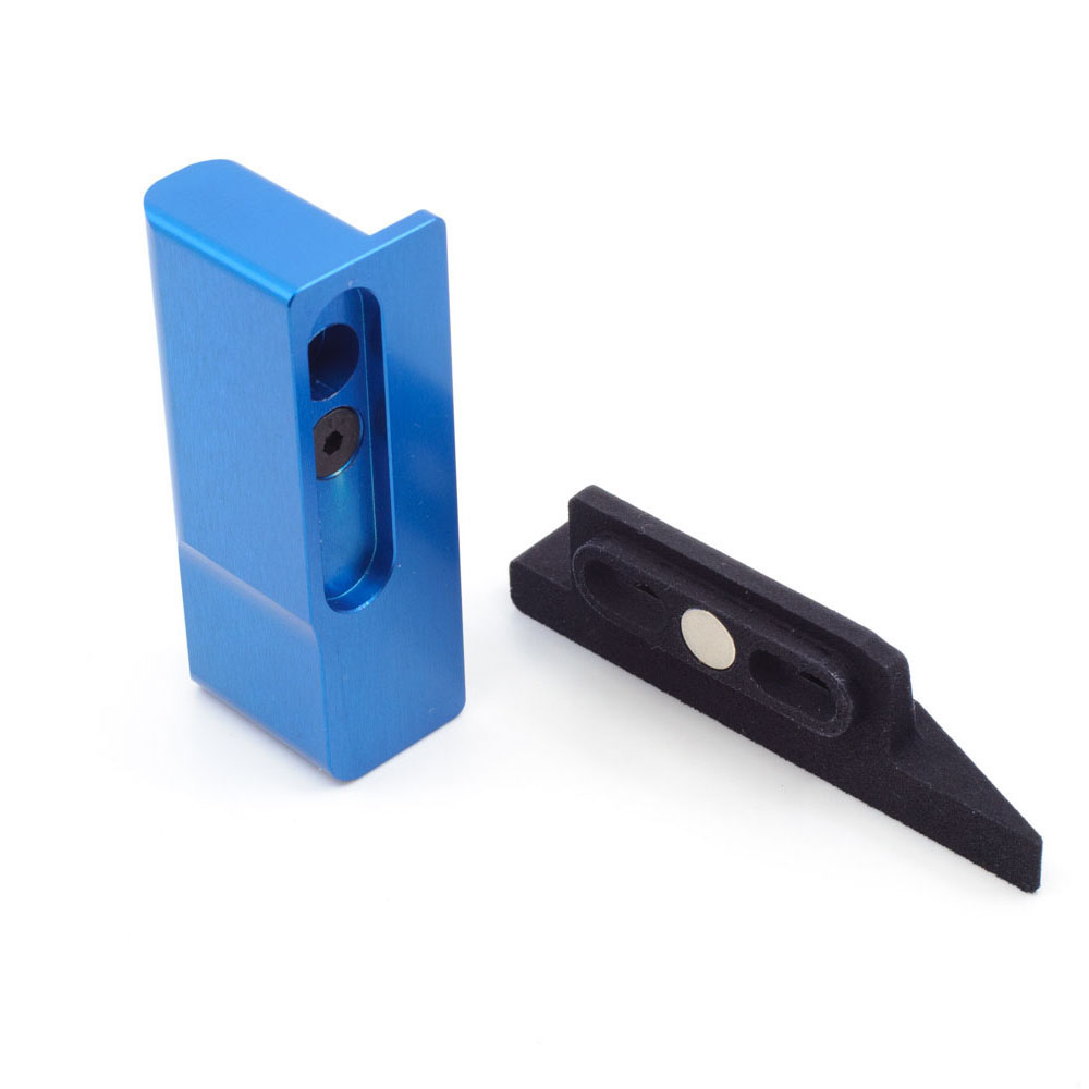 Interruttore di arresto per indice ARMANOV per Dillon XL650 e SL-900, facile da installare, in alluminio 6082 e Delrin, con clic per una posizione precisa.