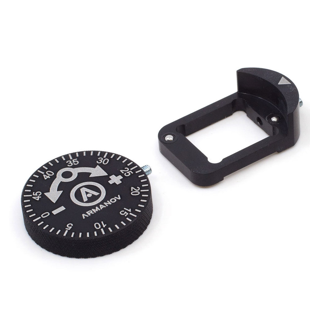 Il Knob Assembly ARMANOV Clickable Dillon Precision consente regolazioni precise senza attrezzi, con 50 clic e facile installazione su presse Dillon.