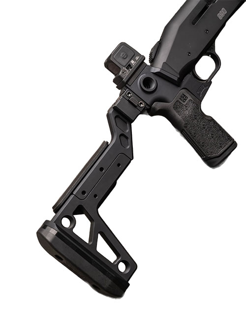 Il Mossberg 990 Stock e il Mossberg 990 Folding Stock di CHISEL MACHINING offrono robustezza e versatilità, migliorando la tua esperienza di tiro con comfort e stabilità.