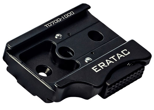 L'adaptateur ERATAC te permet de convertir un filetage standard $1/4$"-20 en un slider ERA-TAC compatible avec les rails ARCA, idéal pour tes accessoires photo.