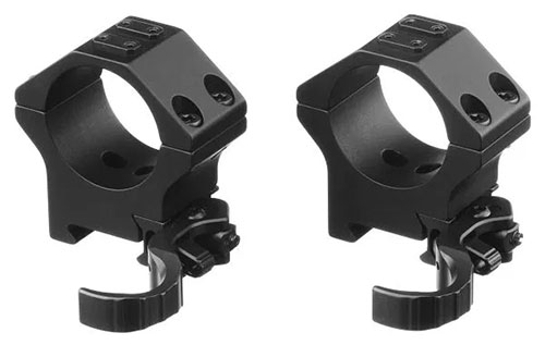 Mounts ERATAC in alluminio di alta qualità, con opzioni di fissaggio rapide, tensione regolabile e interfaccia modulare per accessori e ottiche secondarie.