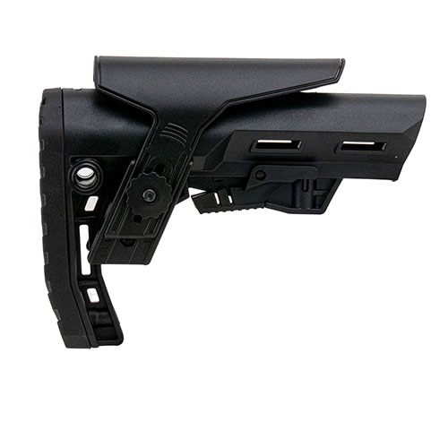 Lo Scout AR-15 Stock offre ergonomia superiore, montaggio QD su entrambi i lati, design leggero e slim, e una connessione stabile per massima precisione.