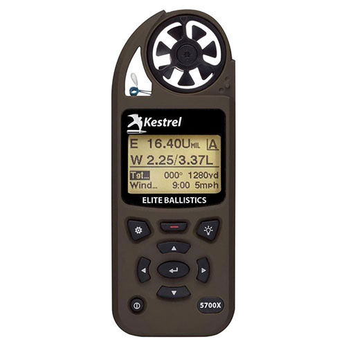 Il Kestrel 5700X Elite offre misurazioni meteorologiche complete, soluzioni balistiche rapide e integrazione con app e rangefinder per tiratori di precisione.