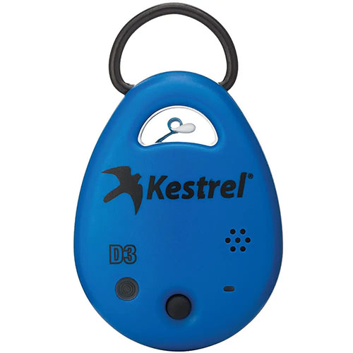 Le Kestrel DROP D3 te permet de mesurer avec précision la température, l'humidité et la pression, idéal pour le tir à longue distance et d'autres applications.