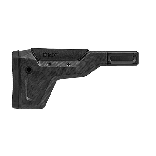 L'HNT Buttstock Folding in fibra di carbonio è ultraleggero, personalizzabile e compatto, ideale per cacce, competizioni e trasporti in spazi ristretti.