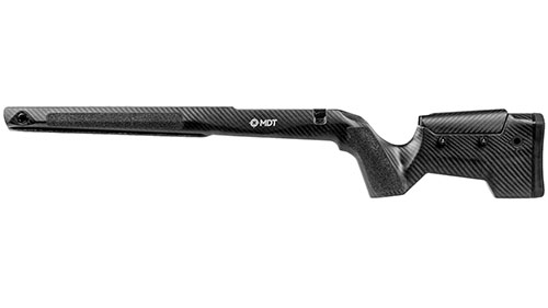 Le MDT CRBN Kit est léger et durable, avec un châssis en magnésium, un stock qui absorbe les vibrations et des options de montage flexibles pour un confort optimal.