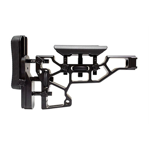 Il MDT Elite Fixed Rifle Stock offre regolazioni senza attrezzi per un comfort ottimale, con supporto per ACC e ESS chassises e un design robusto in acciaio.
