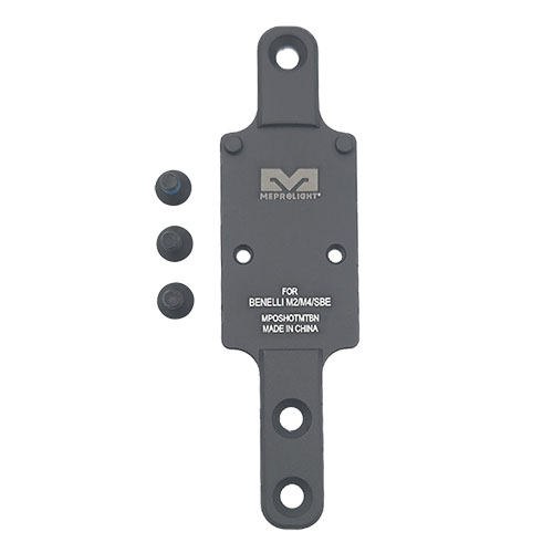 Die MPO PRO-DF, RED & RMR Shotgun Plate für Benelli M2/M4/SBE bietet eine präzise Montage für Optiken und verbessert deine Zielgenauigkeit erheblich.