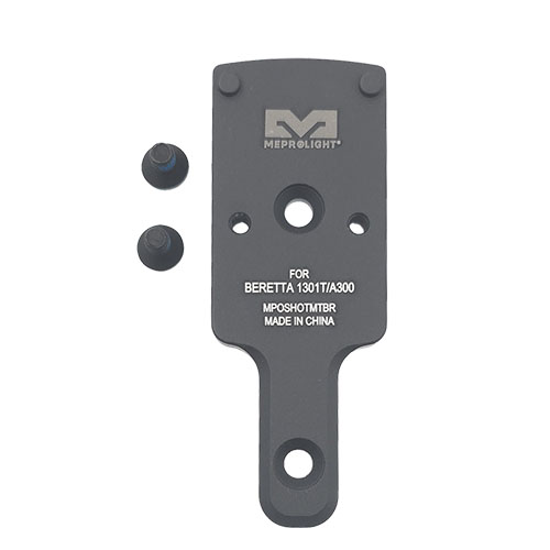 La RMR SHOTGUN PLATE di MEPROLIGHT è progettata per il Beretta 1301T/A300, offrendo una montatura sicura e stabile per ottiche RMR, migliorando la precisione e l'efficacia.