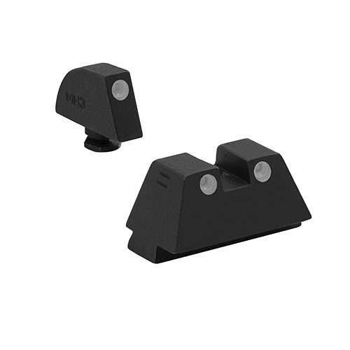 Die MEPRO Tru Dot Suppressor Sights bieten dir verbesserte Zielgenauigkeit bei Tag und Nacht, mit über 85% Trefferquote und einfacher Montage auf GLOCK-Modellen.
