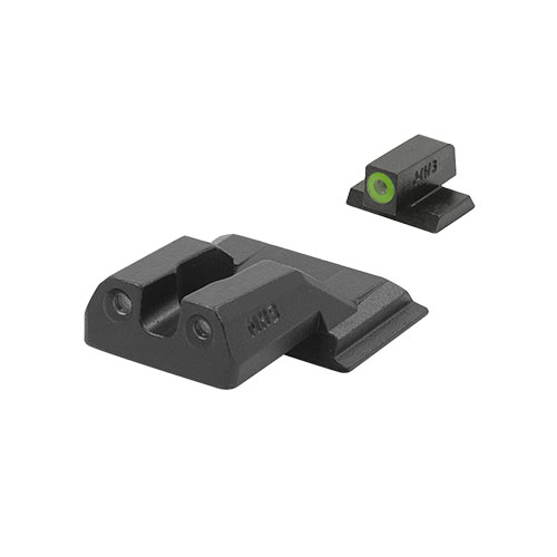 Die HYPER BRIGHT FIXED PISTOL SIGHTS bieten extrem helle Tritium-Beleuchtung für Tag und Nacht, wartungsfrei, robust und immer einsatzbereit.