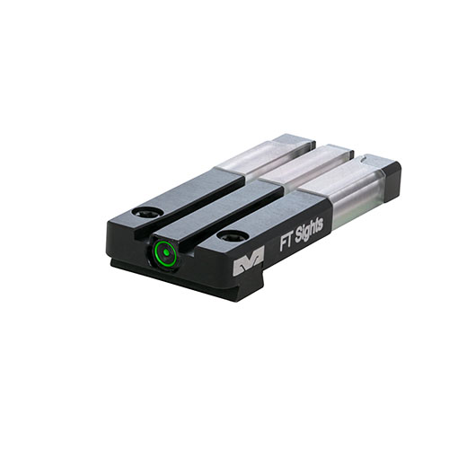 Die Mepro FT Bullseye™ Visierung bietet blitzschnelles Zielen, hervorragende Sicht bei Tag und Nacht, ist stossfest und ideal für deine Pistole.