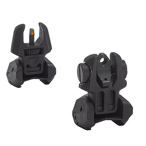 Il MEPRO FRBS offre mirini di backup auto-illuminati con tritio, regolazione facile dell'altezza e design robusto, per prestazioni affidabili giorno e notte.