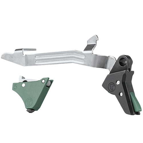 Der Timney Alpha Competition Trigger für Glock Gen 5 bietet einen 3lb Abzug mit extrem geringer Reibung, herausragender Zuverlässigkeit und keine Wartung erforderlich.