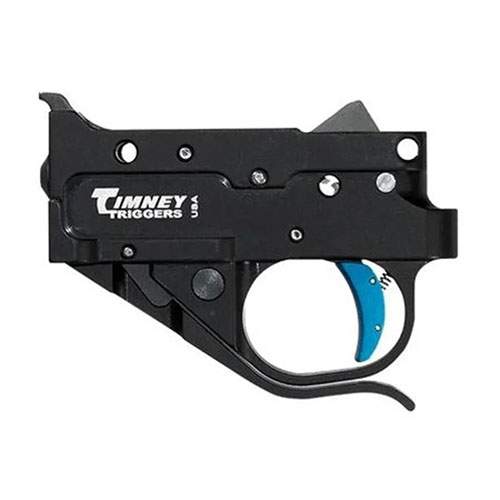 Das TIMNEY RUGER 1022 Trigger Komplettset bietet eine zuverlässige Leistung mit einem Pull Weight von 2,75 lb, schwarzem Gehäuse und blauem Trigger Shoe.