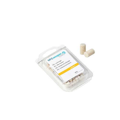 Die VFG COMFORT Laufreiniger für Kal. 4-4.5mm sind ideal für leichte Verschmutzungen und das Ölen. 100 Stück sorgen für einfache Handhabung und Pflege.