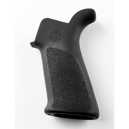 Il grip Beavertail in gomma OverMolded® di Hogue per AR-15/M16 offre comfort, texture antiscivolo e resistenza agli oli, ideale per un uso prolungato.