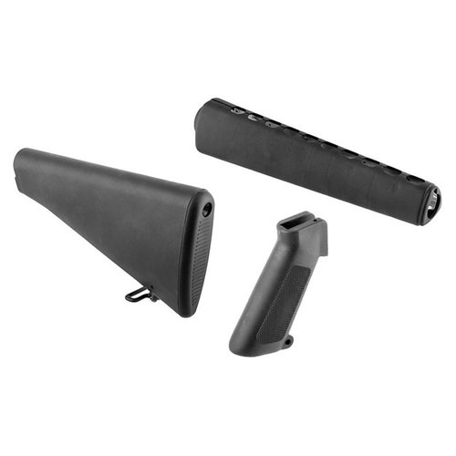 Hol dir das AR-15 Retro Furniture Set von Brownells, um deinen Retro-Gewehr im klassischen Stil auszustatten – erhältlich in Schwarz, Grün und Braun!