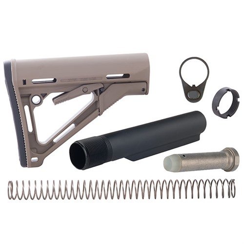 Il kit Brownells include il calcio Magpul CTR, un tubo di buffer Mil-Spec e tutti i componenti per un'installazione semplice e senza movimenti.