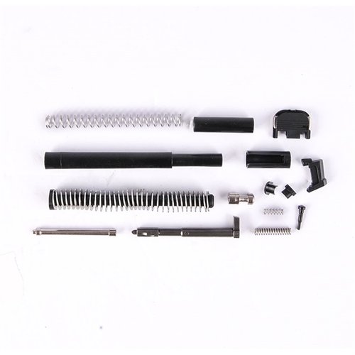 Mit dem SLIDE PARTS KIT für Glock® 17 Gen 3 hast du alle Teile, um deine Slide zu vervollständigen oder auf neuwertige Standards zu bringen – perfekte Passform und Funktion!