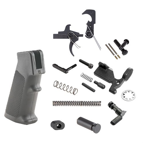Le kit BRN-180 de Brownells te simplifie la vie avec tous les petits composants essentiels pour ton lower, incluant trigger, safety selector et plus!
