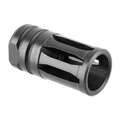 Der AR-15 A2 Flash Hider ist aus 4140 Stahl gefertigt, hat 5/8-24 Gewinde und eine schwarze Oxidbeschichtung für optimale Leistung und Haltbarkeit.