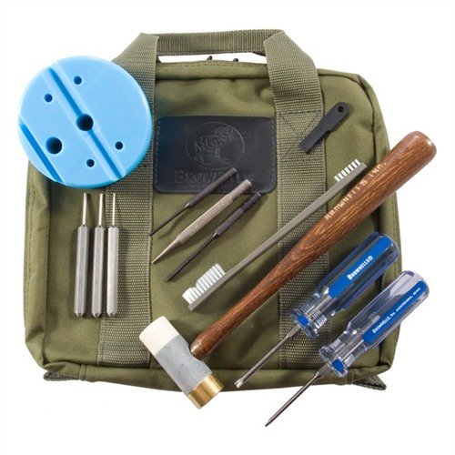 Il Pistol Field Pack per Smith & Wesson M&P di Brownells offre strumenti di alta qualità in un design compatto, resistente e organizzato per la manutenzione efficace della tua pistola.