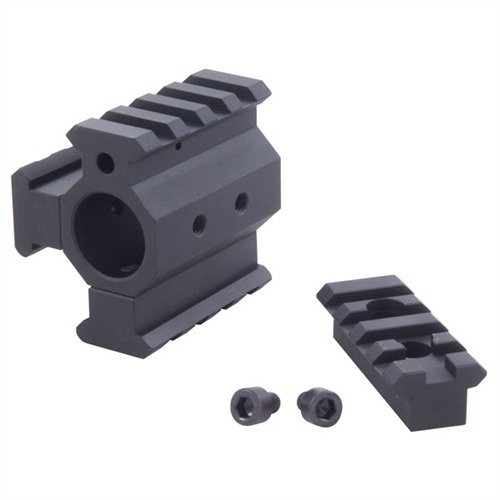 Il kit di gas block modulare AR-15 di Brownells offre un design unico e personalizzabile, con tre rail Picatinny per accessori tattici e installazione facile.