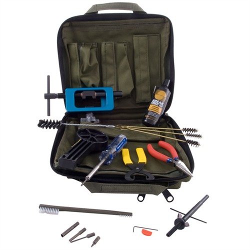 Il Brownells Weapons Field Maintenance Pack per Glock® offre un kit completo e portatile per la pulizia, manutenzione e riparazioni minori delle pistole Glock®.