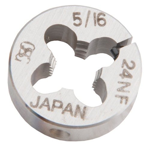 Il Brownells Bolt Knob Die 5/16-24 è un attrezzo essenziale per i gunsmith, garantendo filettature precise per maniglie di bolt e l'installazione di knob aftermarket.