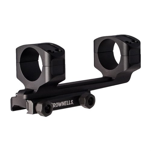Die Brownells AR-15 Cantilever Scope Mount bietet eine stabile Basis für 30mm Zielfernrohre, ist leicht, stark und sorgt für optimalen Augenabstand und Komfort.