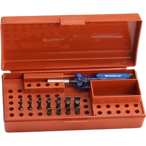 Die Brownells Standard Magna-Tip® Sets bieten eine umfassende Auswahl an Bits, ergonomisches Design und langlebige Konstruktion für präzise Waffenwartung.