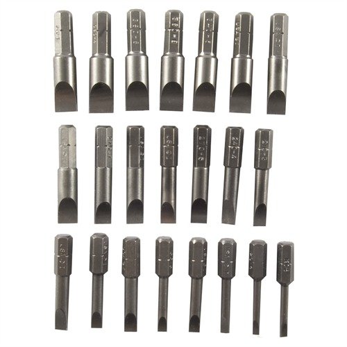 Il Brownells Magna-Tip® Super Set Add-On Pak espande il tuo set di strumenti con 22 bit in acciaio durevole, garantendo precisione e versatilità nella manutenzione delle armi.