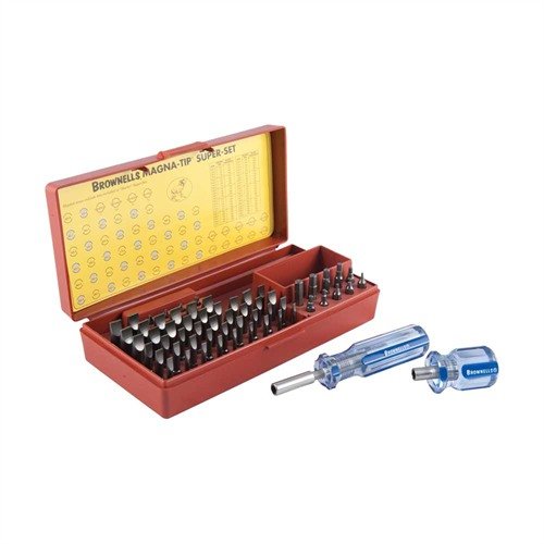 Le set de tournevis MAGNA-TIP 58 BIT MASTER te permet d'ajuster chaque bit pour un contact parfait, offrant puissance et précision pour tous tes travaux de gunsmithing.