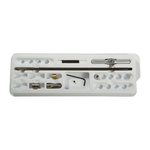 Das 11° .38-.45 INTERMEDIATE CHAMFERING KIT bietet dir einen perfekten, chatterfreien Schnitt und eliminiert Bullet Splatter – ideal für präzise Ergebnisse beim Laden.