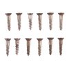 Die UNPLATED STEEL FLAT HEAD WOOD SCREW KIT bietet 12 verschiedene Grössen von unbeschichteten Holzschrauben, ideal zum Brünieren oder Bläuen ohne Abtrag.
