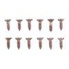 Der UNPLATED STEEL FLAT HEAD WOOD SCREW KIT enthält 12 unbeschichtete Schrauben, die leicht gebräunt oder blau gemacht werden können, ohne dass eine Beschichtung abgeschliffen werden muss.