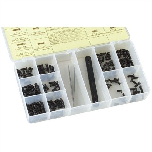 Mit dem Socket Head Screw Kit hast du 168 beliebte Schrauben für Ringe und Basen, ideal für präzise Anpassungen und zu einem tollen Preis!