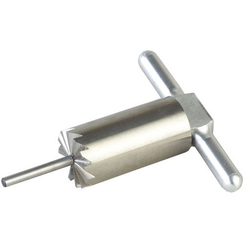 Mit dem 90° MUZZLE FACING CUTTER kannst du Mündungen präzise bearbeiten und Schäden reparieren. Inklusive Handgriff und Pilot, alles in einer praktischen Box.