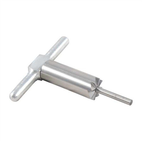 Le cutter de finition à 90° en acier trempé te permet de redresser et de réparer les canons de tes armes, avec un pilote interchangeable pour divers calibres.